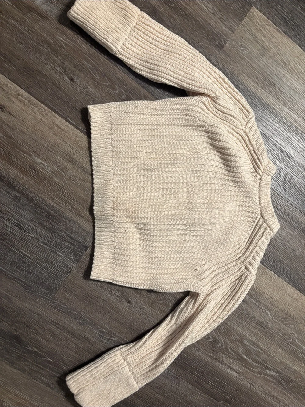 J. Crew Cream Ribbed Crewneck Sweater